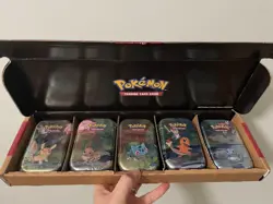 Pokemon Kanto Mini Tin Set (5-Pack) Sealed - Full Set - Image 1