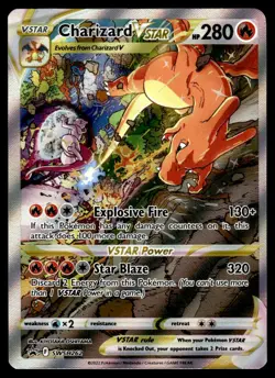 2022 Pokemon Sword & Shield Promos SWSH262 Charizard VSTAR Light Play - Image 1