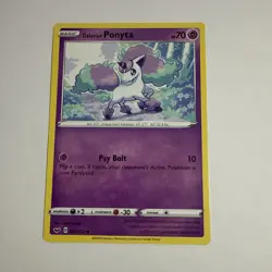 Pokemon TCG Galarian Ponyta 081/202 Common SWSH01: Sword & Shield Base Set - Image 1