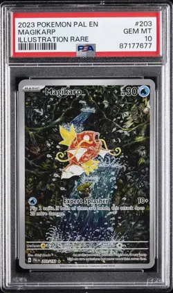 2023 POKEMON PAL EN-PALDEA EVOLVED ILLUSTRATION RARE #203 MAGIKARP PSA 10 - Image 1
