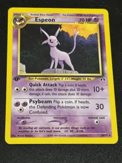 Espeon 20/75 Neo Discovery Regular 1st Edition Rare Pokemon TCG - Image 1