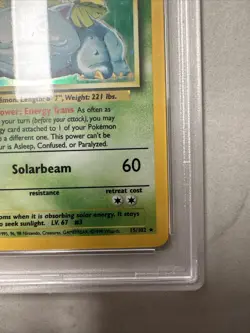 1999 Pokemon Base Set VENUSAUR #15 Holo PSA 9 MINT RARE - Image 5