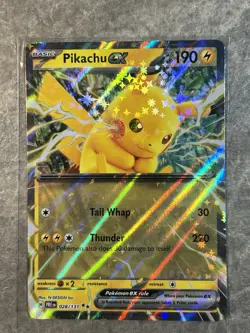 Pikachu ex 028/131 Pokemon TCG Prismatic Evolutions Holo Rare (Near Mint) - Image 1