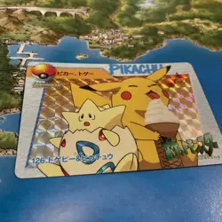 Pikachu Togepi HOLO TCG Pokemon anime Collection carddass Nintendo Japanese - Image 1