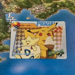 Pikachu Togepi HOLO TCG Pokemon anime Collection carddass Nintendo Japanese - Image 2