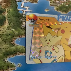 Pikachu Togepi HOLO TCG Pokemon anime Collection carddass Nintendo Japanese - Image 3