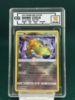 2022 Pokemon Radiant Steelix Lost Origin 124/196 CG Pristine 10 - Image 1