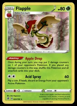 2020 Sword & Shield - Rebel Clash Flapple Stage 1/Rare Holo #22 - Image 1
