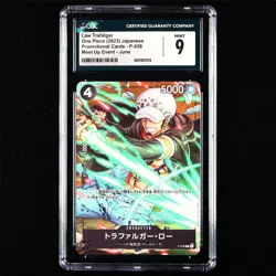 CGC MINT 9 BANDAI 2023 ONE PIECE TCG Card P-038 Trafalgar D. Water Law - Image 1