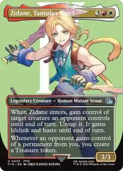~ Zidane, Tantalus Thief (Borderless) ~ NM ~ UB: FINAL FANTASY ~ MTG ~ - Image 1