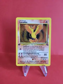 Pokemon Karte/card - Lavados 12/62 - Fossil Holo- 1. Edition Swirl - Excellent - Image 1