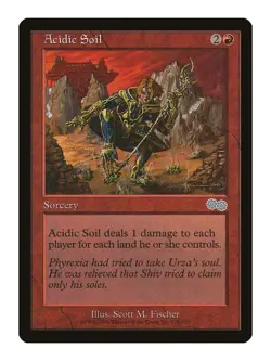 Acidic Soil MTG Urza's Saga Uncommon LP Lightly Played Single Card - Image 1