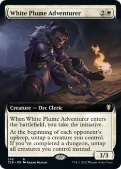 MTG English White Plume Adventurer (Extended Art) NM Foil - Image 1