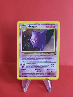 Pokemon Karte/card - Gengar 5/62 - Fossil Holo SWIRL - Excellent+ - Image 1