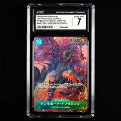 CGC NEAR MINT 7 BANDAI 2023 ONE PIECE TCG Card OP04-031 Donquixote Doflamingo - Image 2