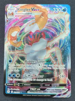 Kingler VMAX 029/172 Brilliant Stars Ultra Rare Holo Pokemon TCG Card NM - Image 1