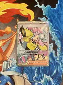 Iono Pokemon TCG Paldea Evolved Holo Ultra Rare Full Art Card 254/193 NM - Image 1