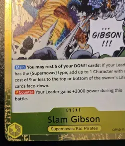 Slam Gibson OP12-117 Foil Rare Legacy Of The Master One Piece Card Game - Image 4