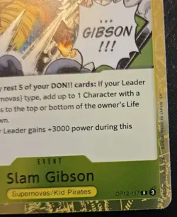 Slam Gibson OP12-117 Foil Rare Legacy Of The Master One Piece Card Game - Image 5