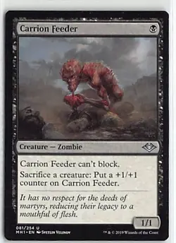 Magic the Gathering Modern Horizons Non Foil Uncommon #81/254 Carrion Feeder - Image 1