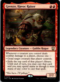 Magic the Gathering Grenzo, Havoc Raiser Modern Horizons 3 Commander MTG - Image 1
