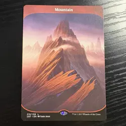 Mountain Land Regular Full Art MTG Unstable #215 LP - Image 1