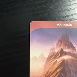 Mountain Land Regular Full Art MTG Unstable #215 LP - Image 2
