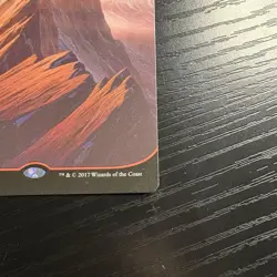 Mountain Land Regular Full Art MTG Unstable #215 LP - Image 5