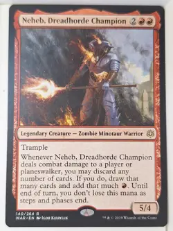 Neheb, Dreadhorde Champion - War of the Spark - Magic the Gathering MTG Nice! - Image 1