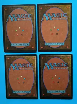 Magic the Gathering MTG Revised LIGHTNING BOLT X 4 ( 3 LP/EX & 1 MP) C 1994 Nice - Image 3