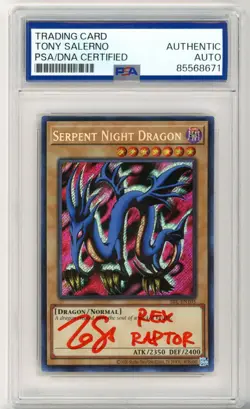 PSA Tony Salerno Signed Serpent Night Dragon SRL-103 Spell Ruler Unlimited 2020 - Image 1