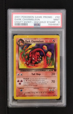 2001 Pokemon Team Rocket Promo Dark Charmeleon "Gold W Stamp" Kraft MINT PSA 9 - Image 1