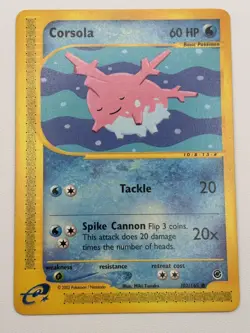 Corsola 102/165 Expedition Base Set Regular, Pokemon TCG Common LP - Image 2