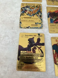 2020 Pokemon TCG ~ Rainbow Gold Lot Of 6 Charizard Mewtwo Pikachu - Image 2