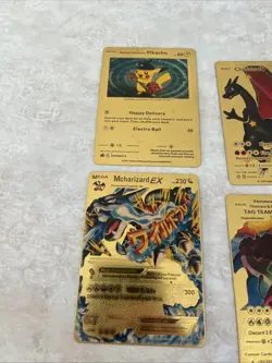 2020 Pokemon TCG ~ Rainbow Gold Lot Of 6 Charizard Mewtwo Pikachu - Image 3