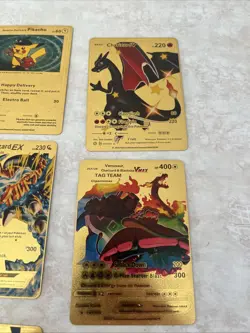 2020 Pokemon TCG ~ Rainbow Gold Lot Of 6 Charizard Mewtwo Pikachu - Image 4