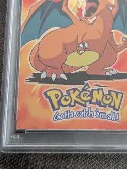 🔥1999 Topps Pokemon Charizard #6 Movie Edition -foil- PSA8🔥 - Image 2