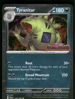 Tyranitar (Paldea Evolved Stamp) 135/193 Promo Holo NM Pokemon Miscellaneous Car - Image 1