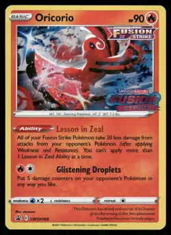 Oricorio - (Prerelease) SWSH168 Promo Holo Pokemon NM - Image 1