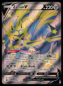 Zacian V SWSH292 Full Art Pokemon Black Star Promo NM - Image 1