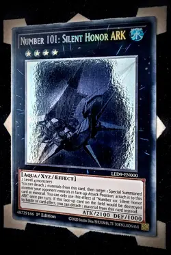 Number 101: Silent Honor ARK LED9-EN000 Ghost Rare 1st Edition Yugioh - Image 1