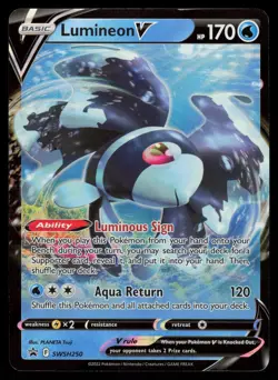 Lumineon V SWSH250 Ultra Rare Pokemon Black Star Promo NM - Image 1