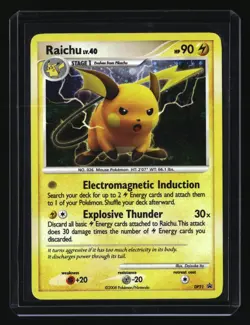 Pokemon RAICHU DP21 (Holo Rare) Diamond and Pearl Promos - LP/Light Play - Image 1