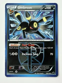 Pokemon TCG - Umbreon (Team Plasma) 64/116 Plasma Freeze Non Holo - Image 1