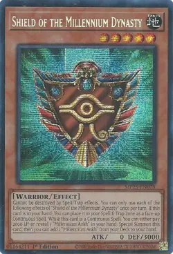 Shield of the Millennium Dynasty Prismatic Secret Rare Yugioh 2025 Mega-Pack - Image 1