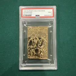 CHARIZARD GRADE PSA 9 Burger King Pokemon Trading Card Set 23K Gold Plated 1999 - Image 1