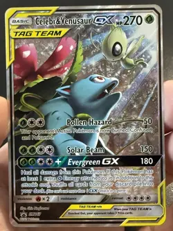 Celebi & Venusaur GX SM167 TAG TEAM Black Star Promo NM +/- 2019 Pokemon Card - Image 2