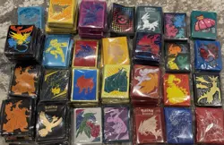 65 Assorted Pokemon ETB Card Sleeves Lot Sealed Elite Trainer Box New - Image 1