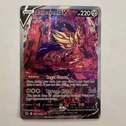 Pokemon TCG Zamazenta v Crown Zenith Galarian Gallery Ultra Rare Card GG54/GG70 - Image 1