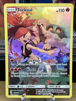 Torkoal & Flannery 237/236 Cosmic Eclipse NM Trainer Secret Rare Pokemon Card - Image 1